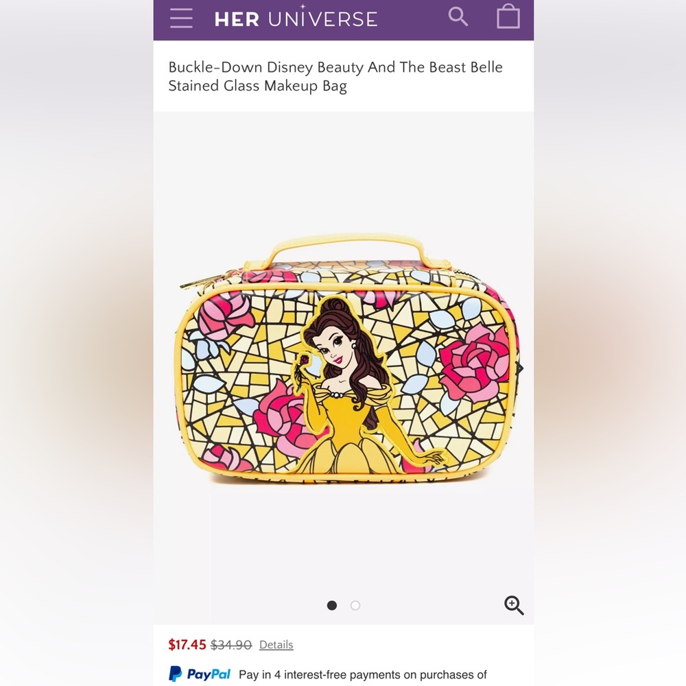 Her Universe Beauty and the Beast Makeup Bag